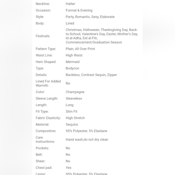 Glamorous Backless Sequin Gown - Champagne - Picture 10 of 16